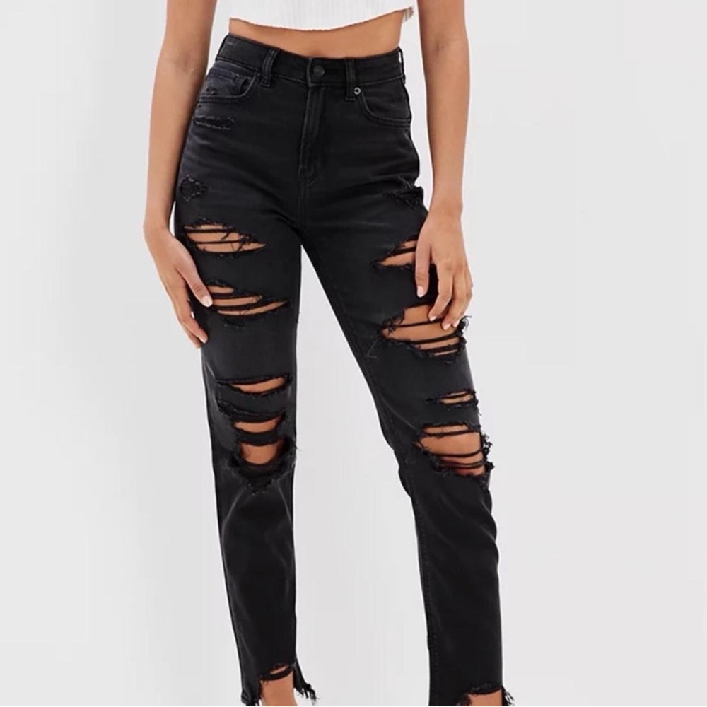 American Eagle Outfitters Distressed Black Jeans